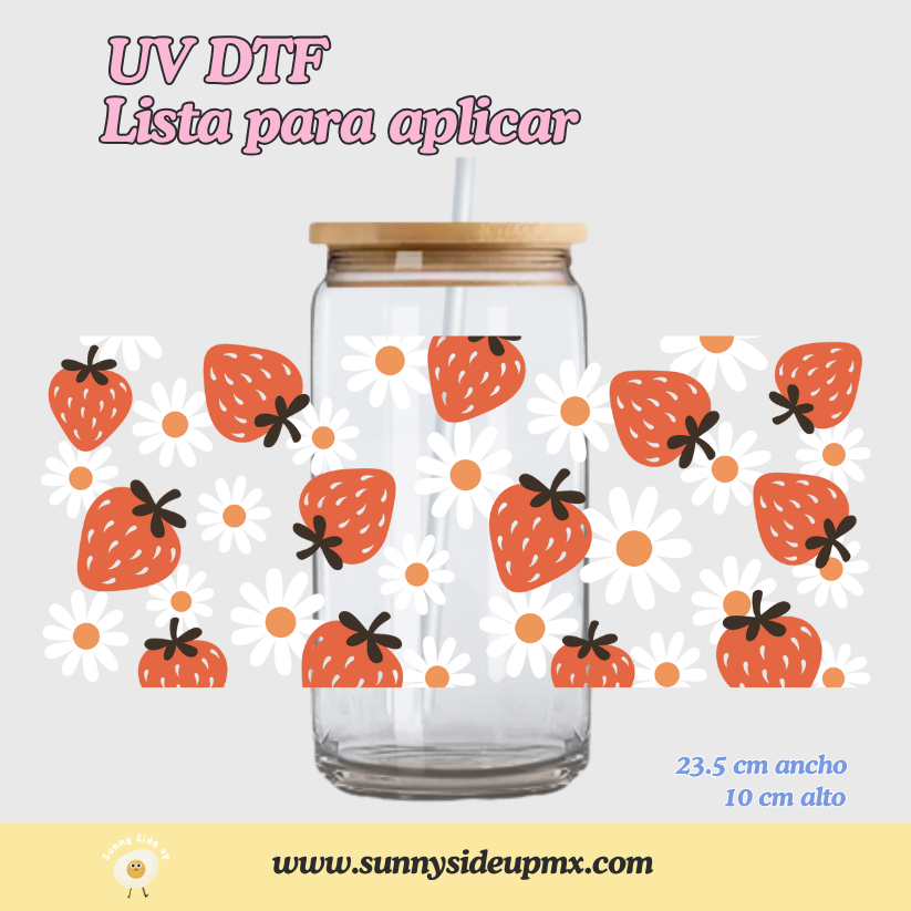 Etiqueta UV DTF Para Vaso 16 oz | Daisy Berry
