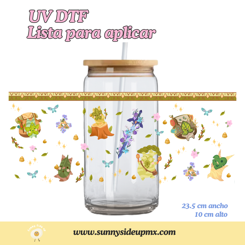 Etiqueta UV DTF Para Vaso 16 oz | Korok's Forest