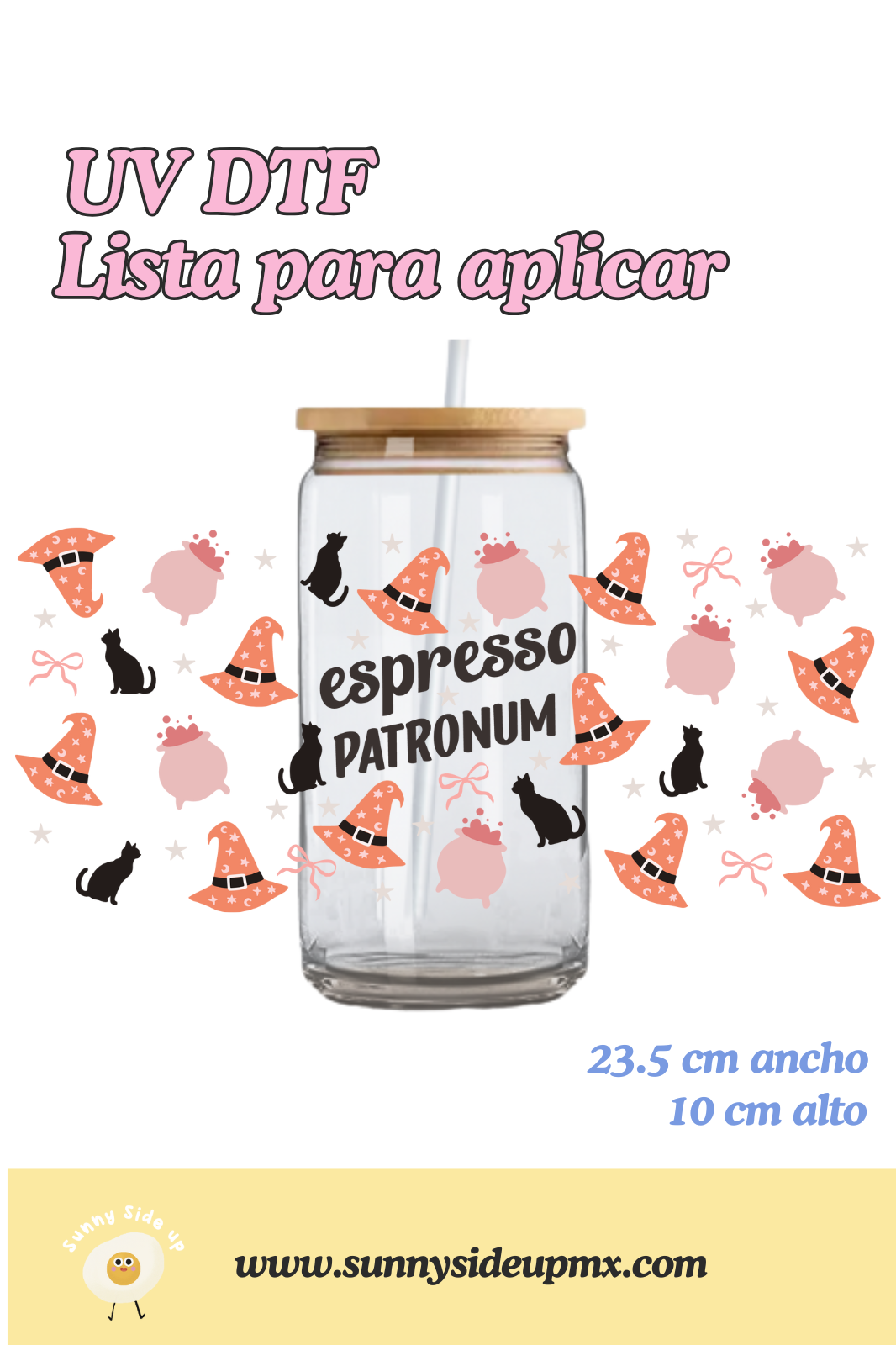 Etiqueta UV DTF Para Vaso 16 oz | Espresso Patronum