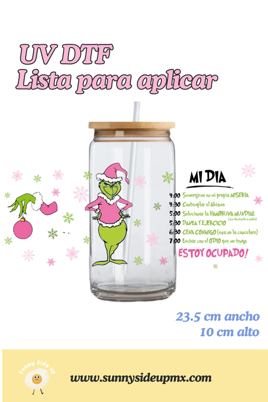 Etiqueta UV DTF Para Vaso 16 oz | The Grinch