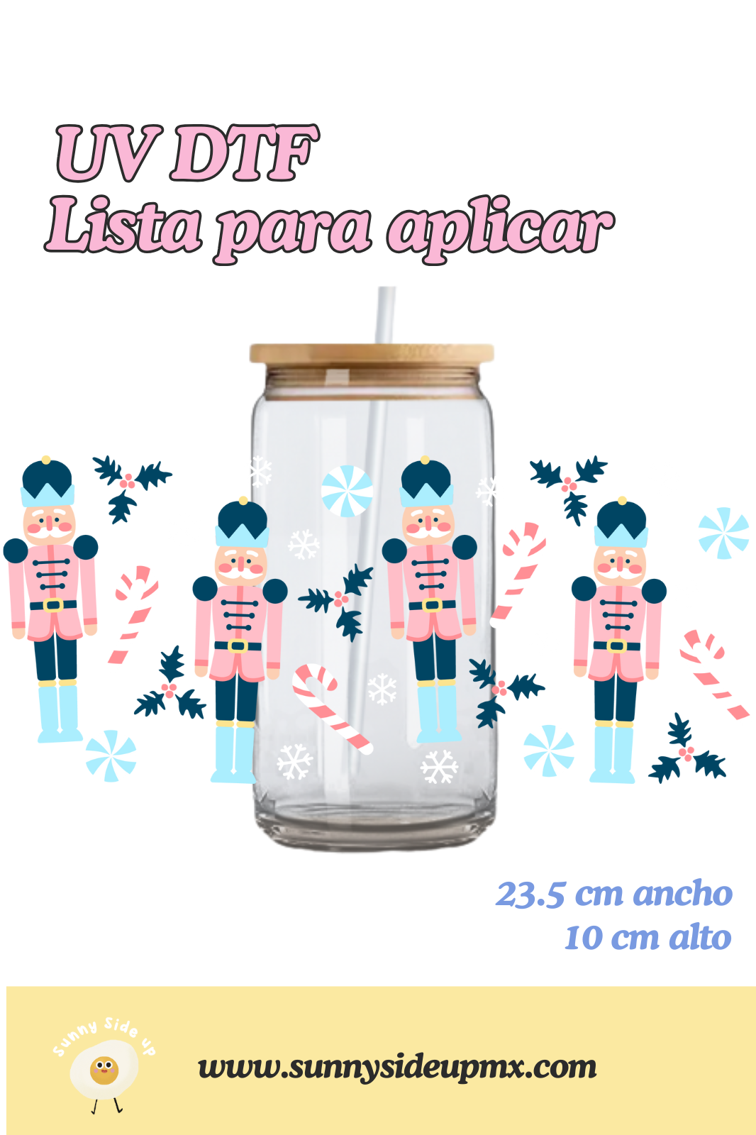 Etiqueta UV DTF Para Vaso 16 oz | Sr Cascanueces