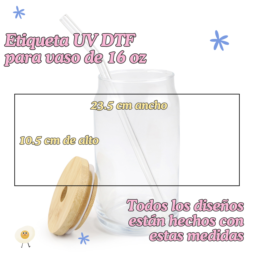 Etiqueta UV DTF Para Vaso 16 oz | Gingerbread House
