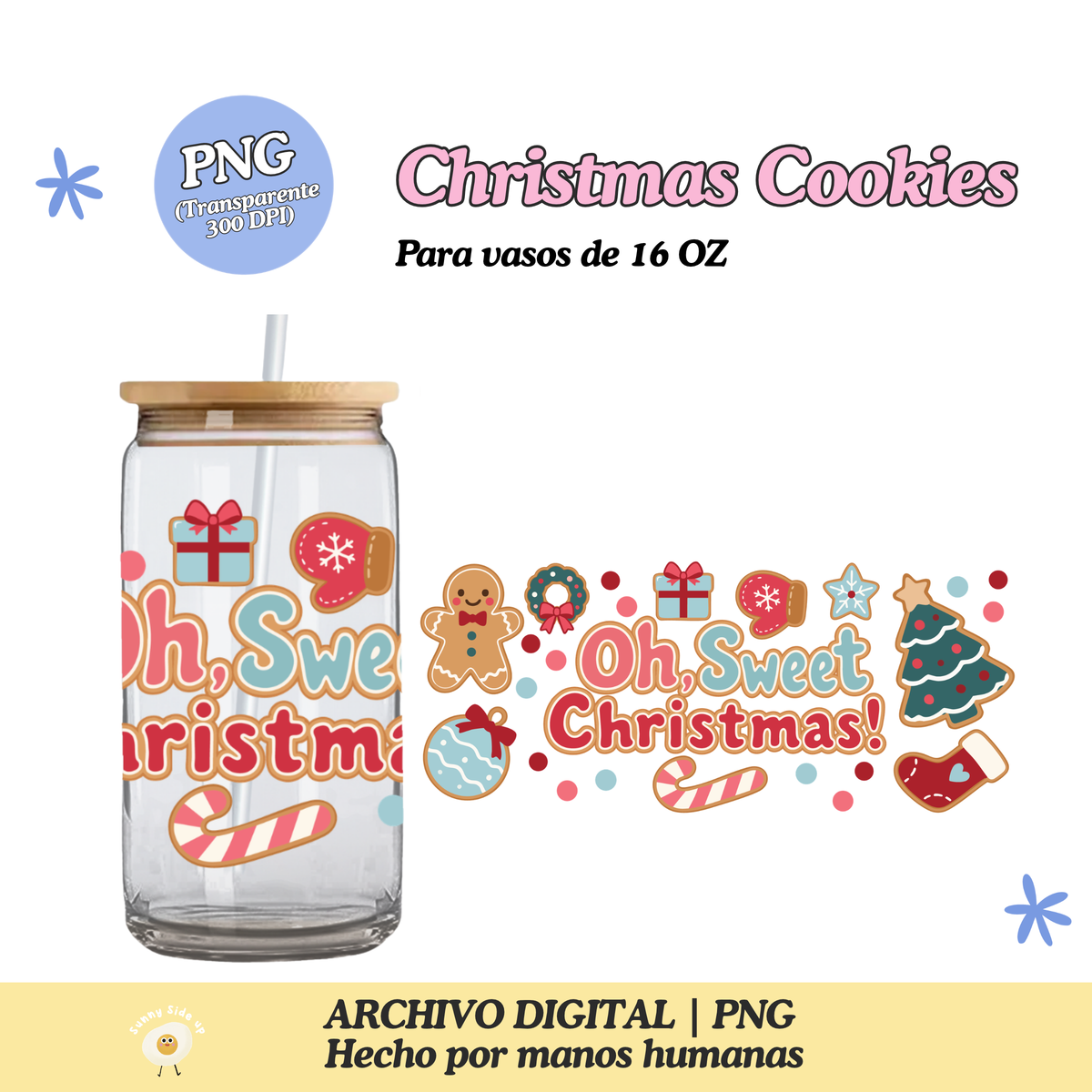 Christmas Cookies Diseño Para Vaso de 16Oz [Archivo Digital]