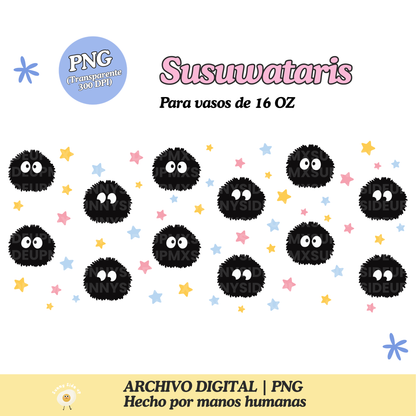 Susuwataris Diseño Para Vaso de 16Oz [Archivo Digital]