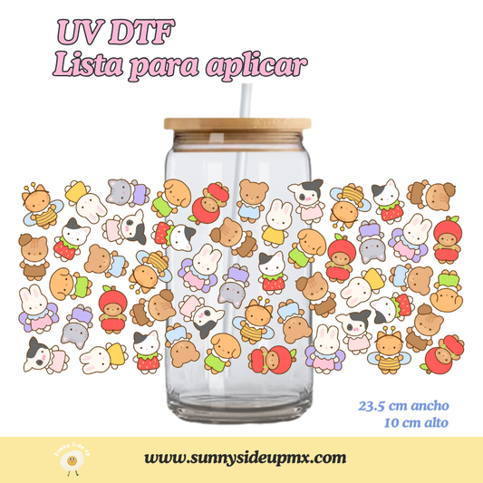 Etiqueta UV DTF Para Vaso 16 oz | Ternurines Cutesy