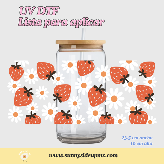 Etiqueta UV DTF Para Vaso 16 oz | Daisy Berry