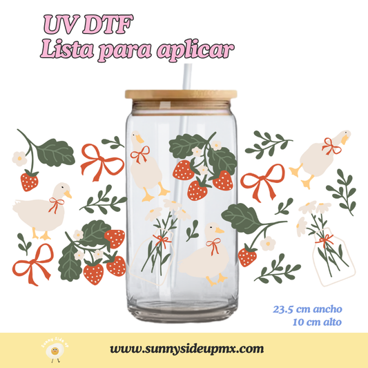 Etiqueta UV DTF Para Vaso 16 oz | Cottage Core