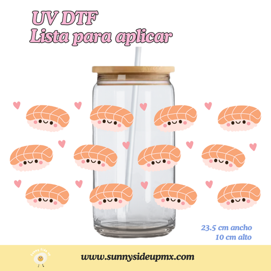 Etiqueta UV DTF Para Vaso 16 oz | Sushi Cute