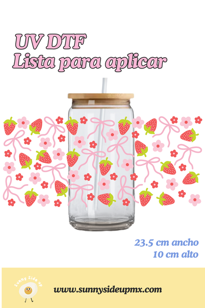 Etiqueta UV DTF Para Vaso 16 oz | Berry Coquette