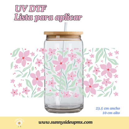 Etiqueta UV DTF Para Vaso 16 oz | Spring Flower