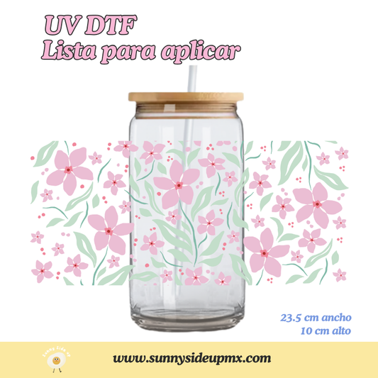 Etiqueta UV DTF Para Vaso 16 oz | Spring Flower