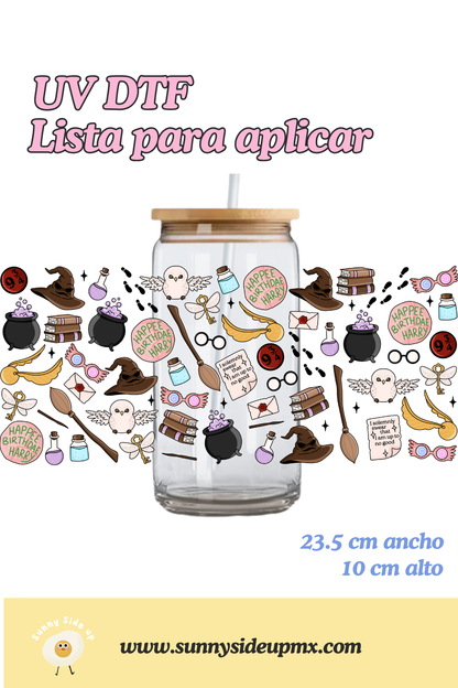 Etiqueta UV DTF Para Vaso 16 oz | Harry Potter