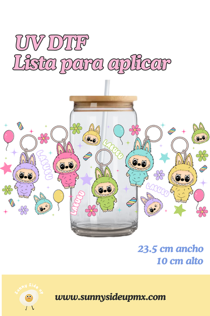 Etiqueta UV DTF Para Vaso 16 oz | Labubu