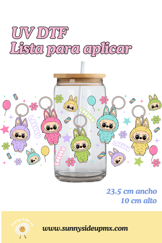 Etiqueta UV DTF Para Vaso 16 oz | Labubu