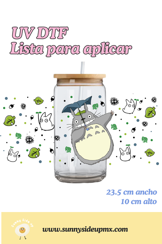 Etiqueta UV DTF Para Vaso 16 oz | Mi Vecino Totoro
