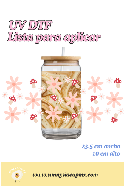 Etiqueta UV DTF Para Vaso 16 oz | Mini Honguito