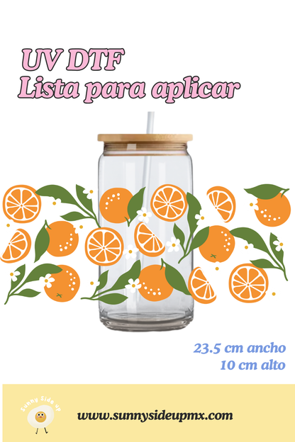Etiqueta UV DTF Para Vaso 16 oz | Lindas Mandarinas