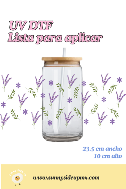 Etiqueta UV DTF Para Vaso 16 oz | Mini Lavanda