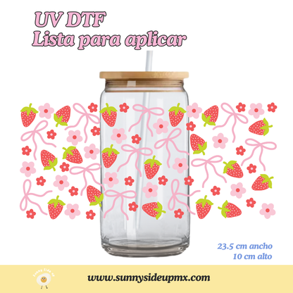Etiqueta UV DTF Para Vaso 16 oz | Berry Coquette