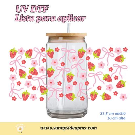 Etiqueta UV DTF Para Vaso 16 oz | Berry Coquette