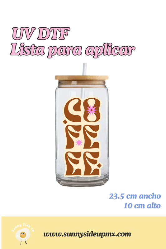 Etiqueta UV DTF Para Vaso 16 oz | Groovy Coffee