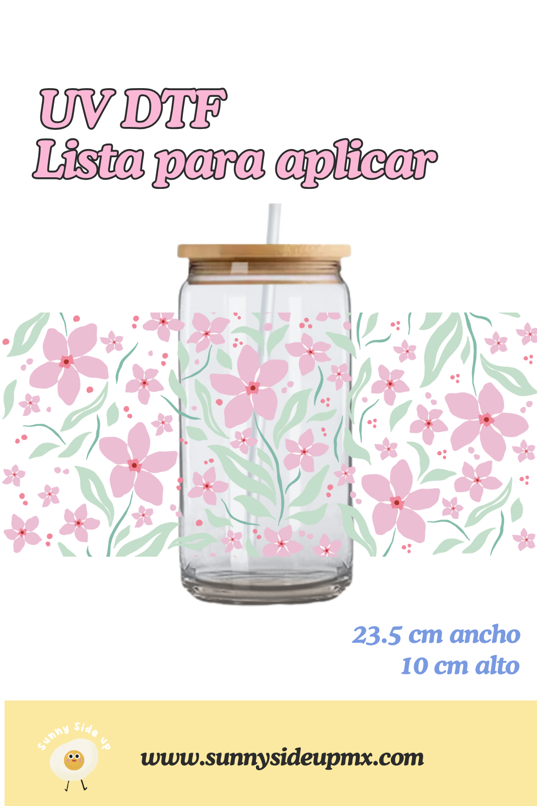 Etiqueta UV DTF Para Vaso 16 oz | Spring Flower