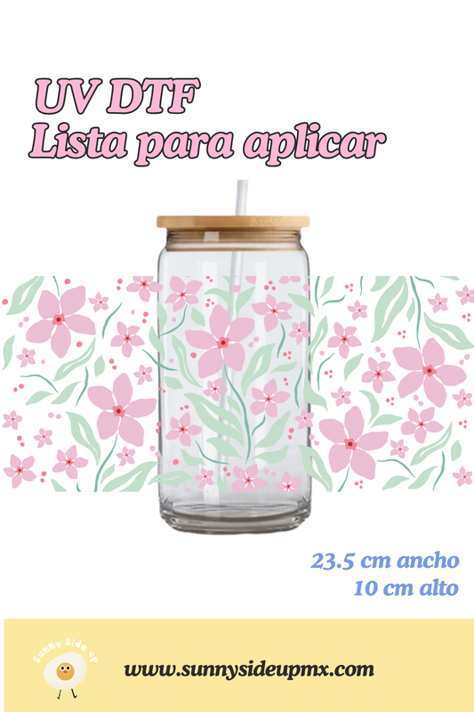 Etiqueta UV DTF Para Vaso 16 oz | Spring Flower