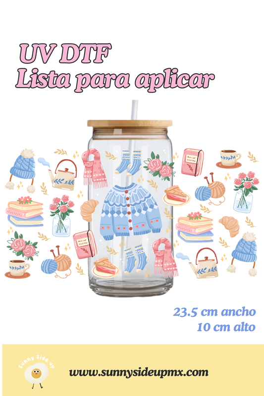 Etiqueta UV DTF Para Vaso 16 oz | Cozy Winter