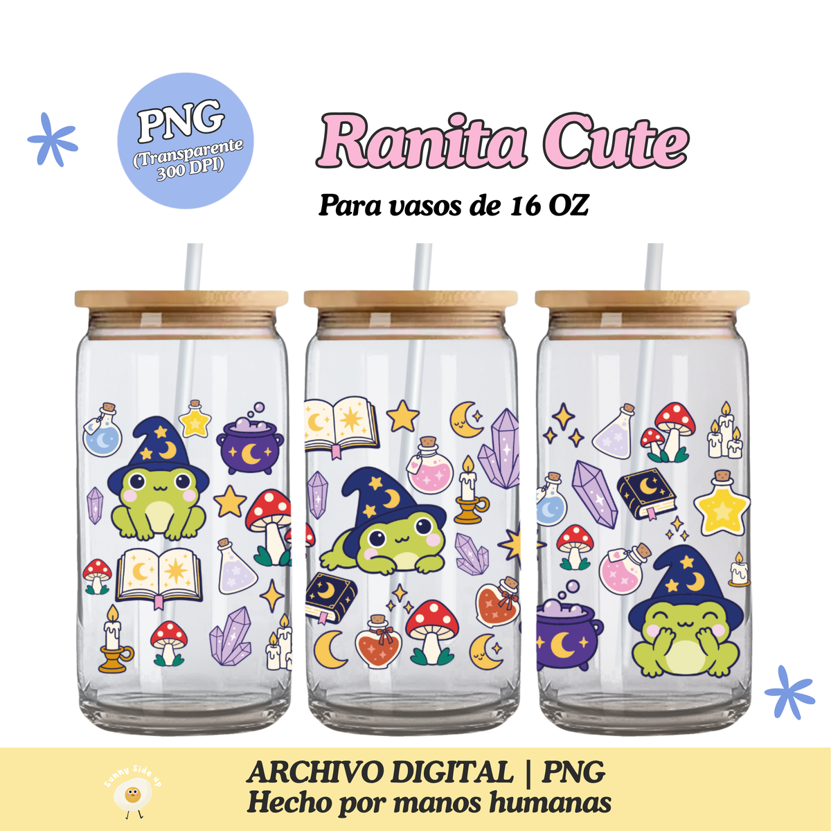 Ranita Mágica Diseño Para Vaso de 16Oz [Archivo Digital]