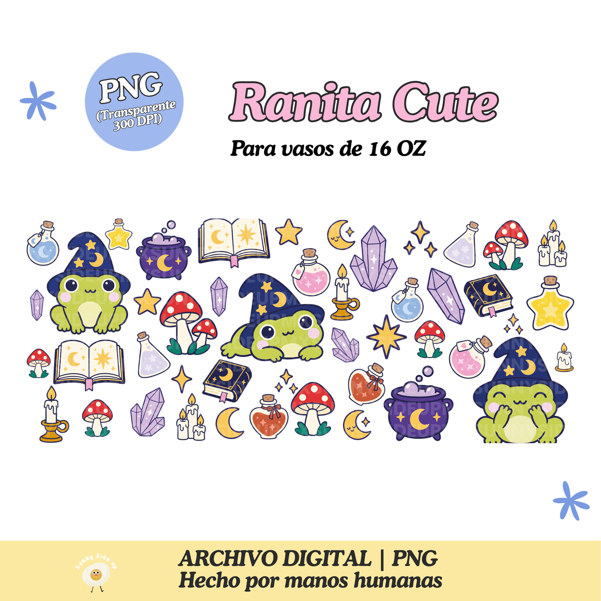 Ranita Mágica Diseño Para Vaso de 16Oz [Archivo Digital]