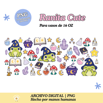 Ranita Mágica Diseño Para Vaso de 16Oz [Archivo Digital]