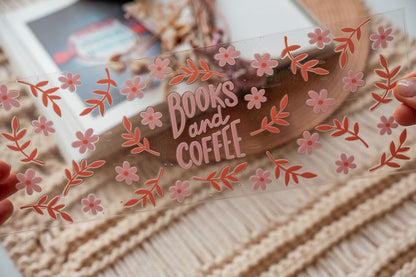 Etiqueta UV DTF Para Vaso 16 oz | Books & Coffee