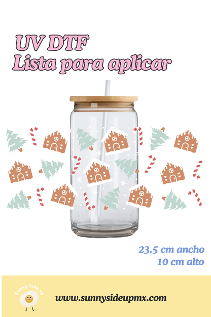 Etiqueta UV DTF Para Vaso 16 oz | Casita Jengibre