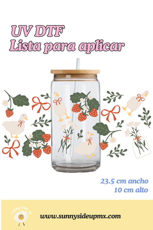 Etiqueta UV DTF Para Vaso 16 oz | Cottage Core
