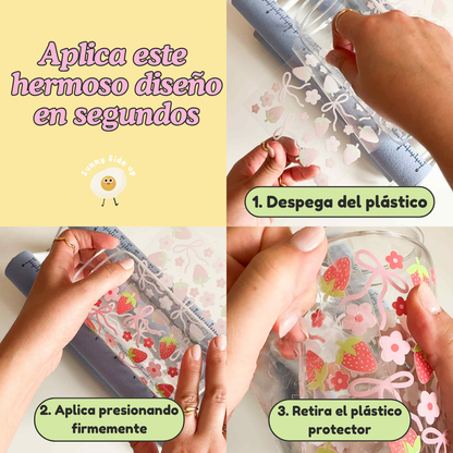 Etiqueta UV DTF Para Vaso 16 oz | Lindas Mariposas