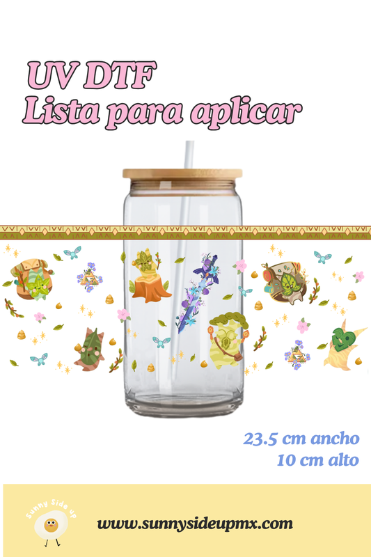 Etiqueta UV DTF Para Vaso 16 oz | Korok's Forest